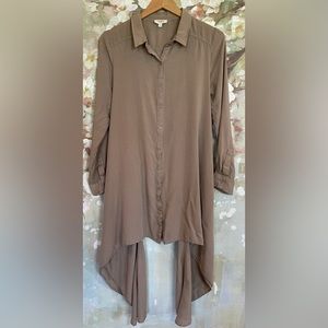 Umgee Brown High-Low Tunic Top
